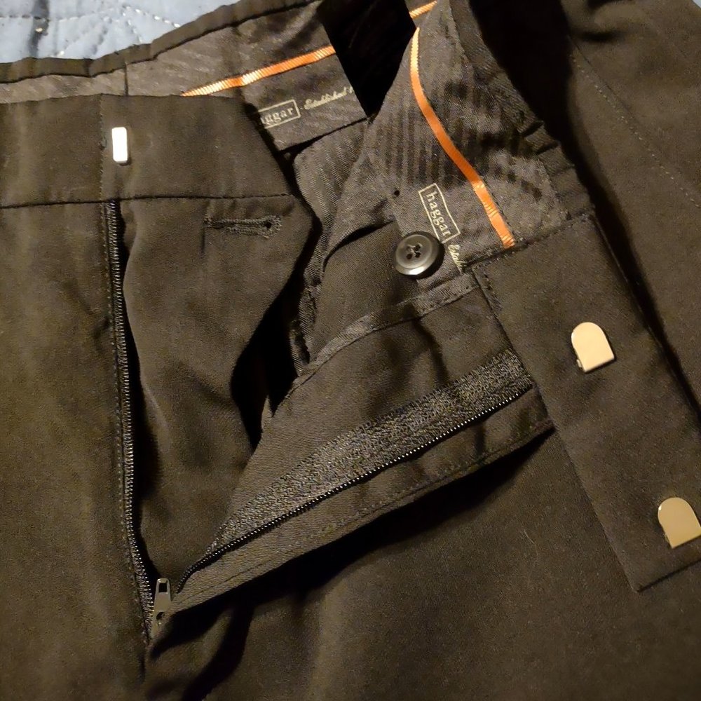 Men's Dress Slacks (Black) - Haggar - 30x30 - 100% Polyester